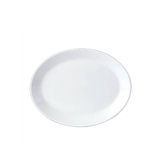 PLATTER 12" OVAL COUPE CERAMIC WHITE SIMPLICITY (1DZ)