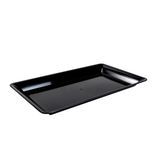 CATER PLATTER TRAY 18x12" RECT POLYSTYRENE BLACK 25/cs