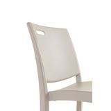 Grosfillex US563581 Metro Stacking Side Chair, resin back with hole cutout, resin seat and frame, designed for outdoor use, UV resistant