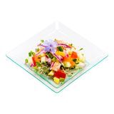 PLATE 4-1/4"sq POLYSTYRENE SEAGREEN 100/cs