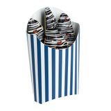 FRY CUP 4oz 4-3/4x3-1/2x5" PAPER BLUE & WHT STRIPE 100/cs