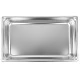 Super Pan 3 1/1 GN Food Pan, 4" deep, (100mm), 14.2 qt capacity, 22 gauge, 300 series stainless steel, NSF, Made in USA, Vollrath 90042