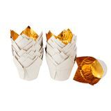 TULIP BAKING CUP FOIL &PAPER 3-9/10oz 3-1/4"dia WHT 500/cs
