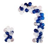 BALLOON ARCH KIT 122pc LATEX NAVY WHITE SILVER 1/cs