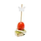 SKEWER BAMBOO 4-3/4" CMPST BUTTERFLY WHT/ NATURAL 100/cs