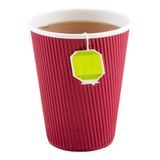 HOT CUP 12oz PAPER RIPPLE WALL CRIMSON 500/cs