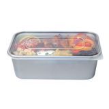 TAKEOUT CONTAINER/ LID MW 25oz 6-3/4x4-1/2" PP SILVER 100/cs