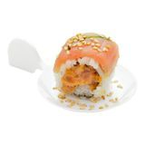 FISH TASTING PLATE 3-7/10"dia & FORK PS WHT/ SILVER 100/cs