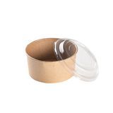 TAKEOUT FOOD CONTAINER 26oz 6" RND PAPER KRAFT LOW 500/cs