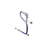 T&S Brass 0RK-SK Hose Reel Connector Kit, 18" riser, 36" flexible water connector hose, vacuum breaker, stainless steel quick disconnect, 1/2" female