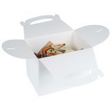 GABLE/ LUNCH BOX GREASEPROOF 10x7x8" PAPER WHITE 25/cs