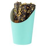 CUP INCLINE 12oz 4-3/4"h PAPER 3-1/2"dia TURQUOISE 100/cs