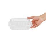 CLAMSHELL 34oz 8"sq 3"h MW PLASTIC CLEAR 100/cs
