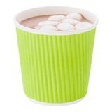 HOT CUP 4oz PAPER RIPPLE WALL ECO GREEN 25/cs
