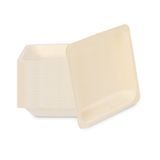PLATE 7"sq 1"h WOOD NATURAL 200/cs