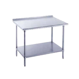 Advance Tabco SFG-244 Work Table, 48"W x 24"D, 16 gauge 430 series stainless steel top with 1-1/2"H rear upturn, 18 gauge stainless steel adjustable