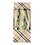 SANDWICH BOX 4-3/4"tri MED PAPER TAN PLAID 200/cs