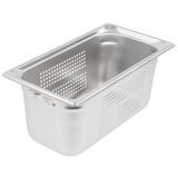 Third-size 6" deep super pan 3 stainless steel perforated steam table pan, Vollrath 90363