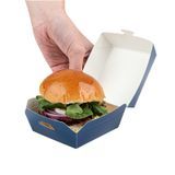 FRENCHIE BURGER BOX 2-3/4"sq 2"h PAPER BLUE 100/cs