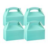 GABLE/ LUNCH BOX COMPOSTABLE 9-1/2x5" PAPER TURQUOISE 25/cs