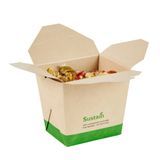 NOODLE CONTAINER 16oz 3-1/4x3" SQ CMPST PLA BAMBOO 200/cs