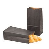 BAG PAPER 5x3-1/4x9-1/2" #4lb BLACK 100/cs