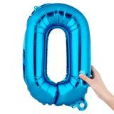BALLOON NUMBER "0" MYLAR 16" SELF-SEALING BUE