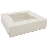 BAKERY BOX 10x10" WINDOW SBS PAPERBOARD WHITE 200/cs