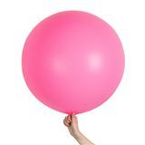 BALLOON 36"dia INFLATED LATEX PINK 10/cs