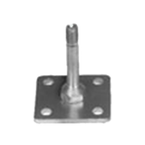 Eagle A226104 Foot Plate, square, allows unit to be bolted to the floor. Can be used without bolts when a foot is desired, black epoxy