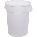 TRASH CAN 32gal GATOR PLASTIC WHITE 5ea/cs
