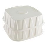 LID DOME BAGASSE F/ 12"SQ TRAY NO PFAS CMPST WHITE 100/cs