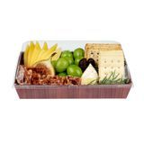 SUSHI TRAY 8x5" RECT MED PAPER WOOD GRAIN BROWN 100/cs
