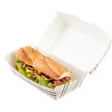 CLAMSHELL HOT DOG 6-3/4x3-1/2" 3-1/2"h PAPER PLAID 100/cs