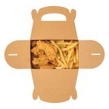 GABLE BOX w/WINDOW GREASEPROOF 6x3-1/2" PAPER KRAFT 100/cs