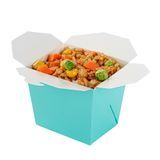 TAKEOUT NOODLE BOX 8oz SQUARE 2x2" PAPER TURQUOISE 50/cs