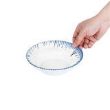 BENTO ASIAN BOWL 10oz 6-1/2dia PLASTIC WHITE & BLUE 100/cs