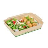 LOCK CONTAINER 34oz 7-1/2"l CMPST BAMBOO/ PLA NAT 50/cs
