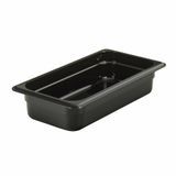 Commercial food storage, camwear food pan plastic 1/3 size deep black /cs for organized prep and service, Cambro 32CW110