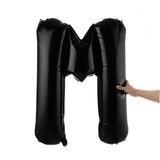 BALLOON LETTER "M" MYLAR 40" SELF-SEALING BLACK