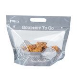 ROTISSERIE/ HOT FOOD BAG 12-3/4x5-3/4" PET GRAY 100/cs