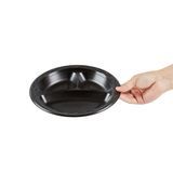 PLATE 9"dia 3/4"h 3-COMPT MW PLASTIC BLACK 100/cs