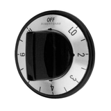 Allpoints 22-1122 Electric Thermostat Dial, off, lo, 1-7, hi, standard-duty, fits standard .187 dia