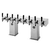 Perlick 4006-12BTF Bridge Tee Draft Beer Tower, countertop, 33-1/8"W x 12-15/16"H, glycol-cooled, (12) tarnish-free brass faucets (handles not