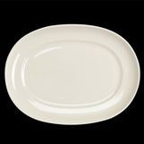 RE-21 UNDECORATED PLATE OVAL 10" R/E IVORY 2dz/cs