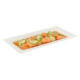 PLATE 10x5" RECT BAGASSE NO PFAS COMPOST WHITE 100/cs