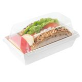 SUSHI CONTAINER 4-3/4x2-1/2" RECT SMALL PAPER WHITE 100/cs