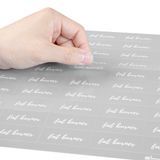 LABEL 2x1" PLASTIC CLEAR & WHT "FAT BURNER" 100/cs