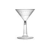 GLASS MARTINI 6oz 2-PC 6"h POLYSTYRENE CLEAR 144/cs