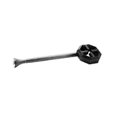 Allpoints 24-1114 Top Rear Burner Assembly, 21-1/8" L, 6" OD, includes 2-1/4 OD air mixer, cast iro